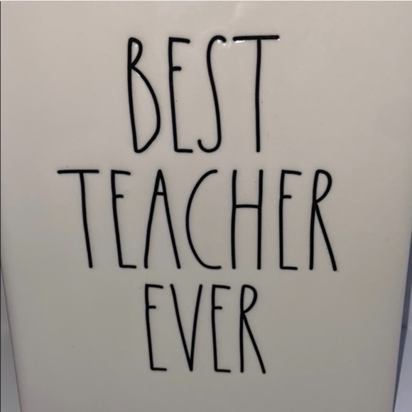 Rae Dunn - BEST TEACHER EVER PLAQUE - Picture 3 of 6